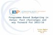 Kenya's 2015_16 Programme Based Budget and Challenges