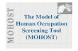 Model of Human Ocupattion Screening Tool MOHOST