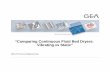 Comparing Continuous Fluid Bed Dryers