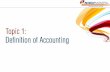Topic 1 - Definition of Accounting