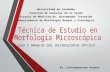 Introduccion a La Morfologia Microscopica CIU