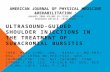 Ultrasound-Guided Shoulder Injections in the Treatment of Subacromial Bursitis