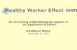 Healthy Worker Effect (HWE)
