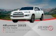Toyota 4Runner 2015 - Caractéristiques, prix, garantie