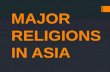 Major Religions in Asia