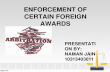 Enforcement of Certain Foreign Awards