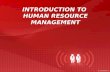 Human Resources Introduction