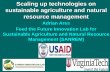Scaling up Technologies on Sustainable Agriculture and Natural Resource Management