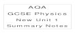 AQA Physics 1 Revision Notes