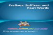 Prefix, Suffix, And Base Words ESP