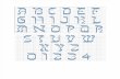 Hebrew Alphabet cross stitch font