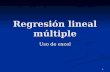 91 Ejemplo de Regresion Lineal Multiple Con Excel