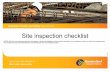 Checklist Site Inspection