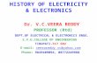 HISTORY of Electricity 14-03-2014