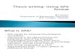 APA Format Writing