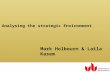 Lecture 2 - Analysing the Strategic Environment