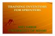 Amy Deem - Training Inventory for Sprinters