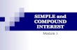 3.1 Simple & Compound Interest