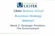 Business Strategy Strategic Position Week 2