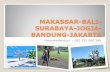 Makassar Bali Surabaya Jogja Bandung Jakarta