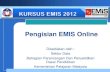 Pengisian EMIS Online 2012-Modul Sekolah