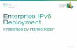 Enterprise IPv6 Deployment by Harold Ritter