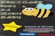 Free Spelling Choice Board and Activity Sheets