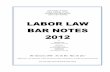 Labor Law Bar Notes 2012