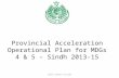 Sindh provincial acceleration operational plan for MDGs4 &5  june 18, 2014