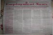 Employment News | Rojgar Samachar | रोजगार समाचार New Delhi Edition 3 - 9 March 2012 Vol. XXXVI No. 49