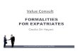 Formalities for expatriates