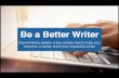 Be a Better Writer - David Harris - Toronto