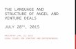 The Language & Structure of Angel & Venture Deals