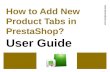 How to Create Tabs on PrestaShop Prodcut Page – User Guide