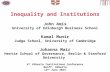 Inequality and institutions