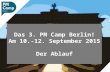 PM Camp Berlin 2015 Format und Ablauf
