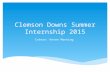 Clemson downs summer internship 2015f