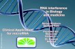 RNA interference in Biology and medicine