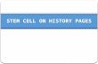 Stem cell on history pages