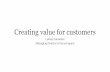 Creating value for customers - understanding context