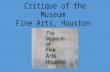 Critique of the museum of fine arts huma 1301