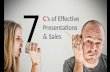 7 C's of Effective Presentations & Sales Skills
