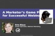 A Marketer's Game Plan for Successful Webinars - Target Marketing Virtual Event