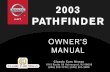 2003 PATHFINDER OWNER'S MANUAL