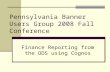 Finance Reporting from ODS using Cognos