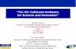 The UC California Institutes for Science and Innovation