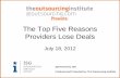 Top Five Reasons Service Providers Lose Bids