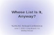Whose List Is It, Anyway?