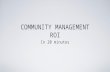 Community Management ROI - CMX Summit East