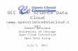 Open Science Data Cloud (IEEE Cloud 2011)